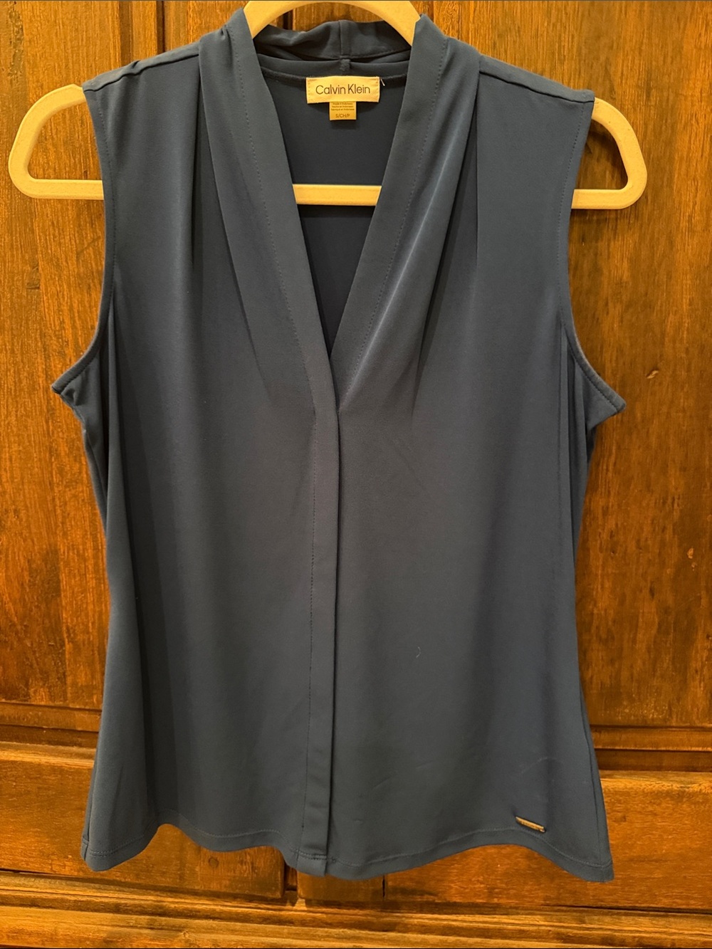 Calvin Klein Sleeveless V-Neck Camisole in Blue